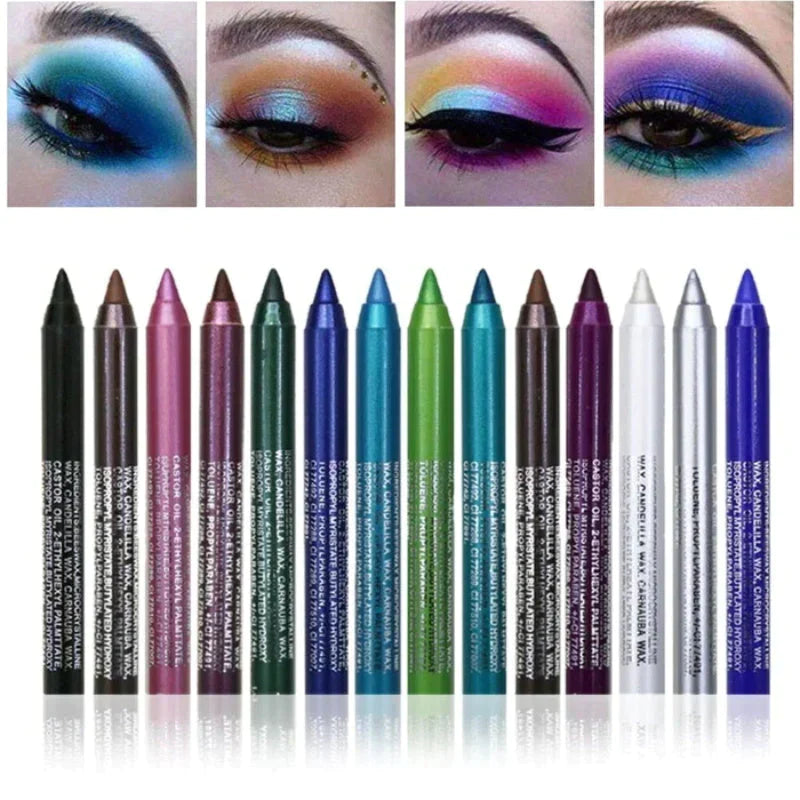 💄 50% RABATT! 🎨 14er-Set Wasserfeste Farbige Gel-Liner – Metallic & Glänzendes Finish, Verwischfest & Perfekt Für Kreative Looks ✨