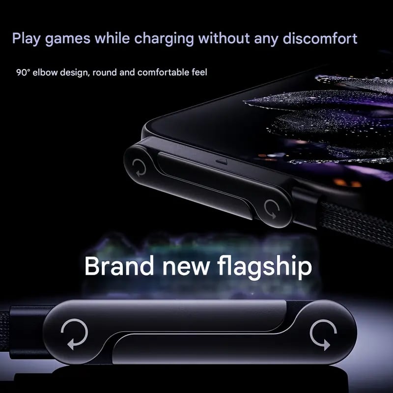 🔥New Year🏆Flash Sale⚡50K+ SOLD!💥2-in-1 Invisible Holder Charger Cable – 240W Fast Charging Cord with Built-In Phone Stand