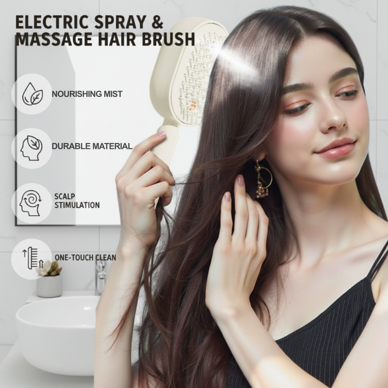 🧴Elektrische Sprüh- und Massage-Haarbürste💆♀️✨